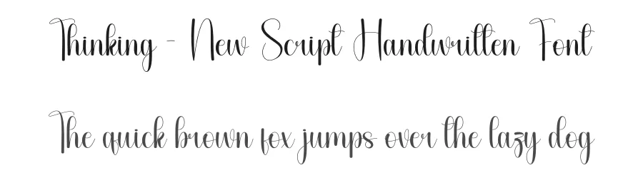 Thinking – New Script Handwritten Font by andikastudio — Script Handwritten Font