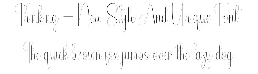 Thinking – New Style And Unique Font by andikastudio — Script Handwritten Font