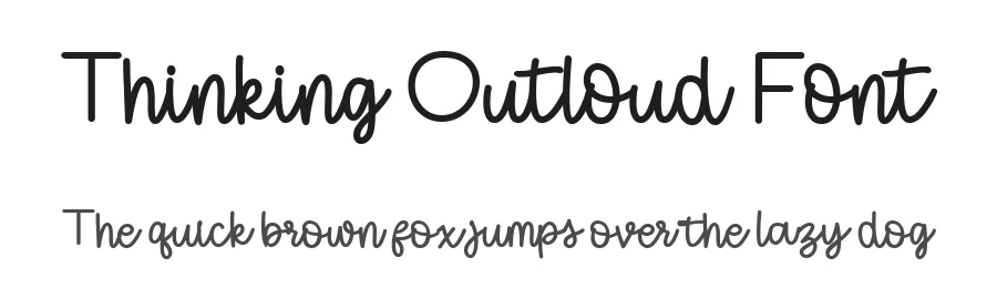 Thinking Outloud Font by Balevgraph Studio — Script Handwritten Font