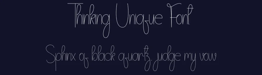 Thinking Unique Font by andikastudio — Display Font — thumbnail 2