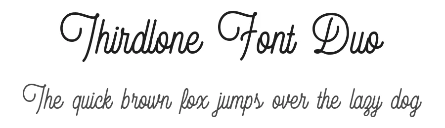 Thirdlone Font Duo by Letterhend — Script Handwritten Font