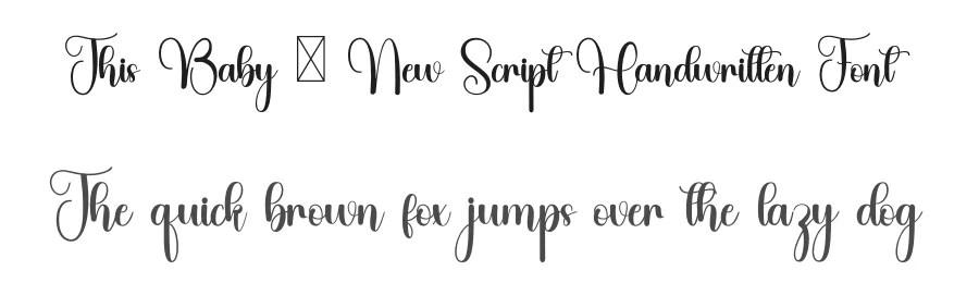 This Baby – New Script Handwritten Font by inermediaSTUDIO — Script Handwritten Font