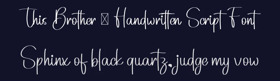 This Brother – Handwritten Script Font by freshtypeink — Script Handwritten Font — thumbnail 2
