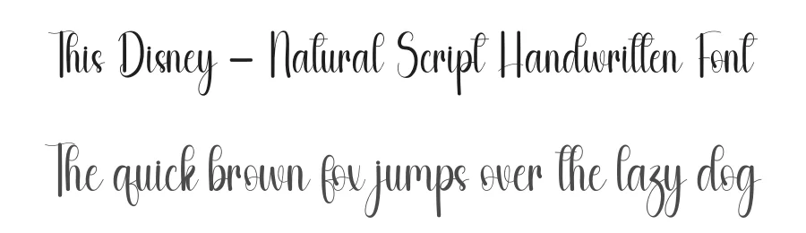 This Disney – Natural Script Handwritten Font by andikastudio — Display Font
