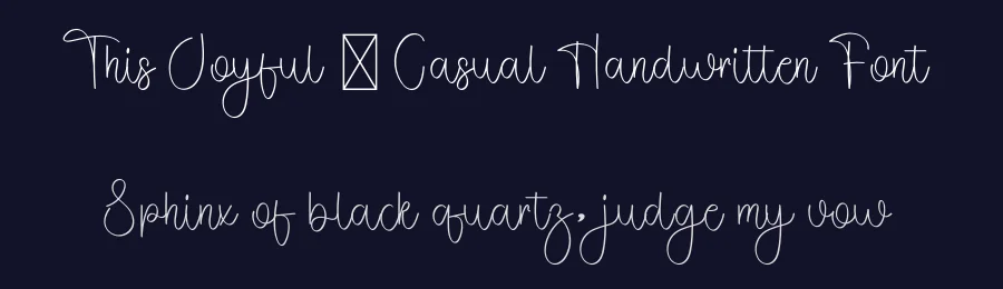 This Joyful – Casual Handwritten Font by freshtypeink — Script Handwritten Font — thumbnail 2