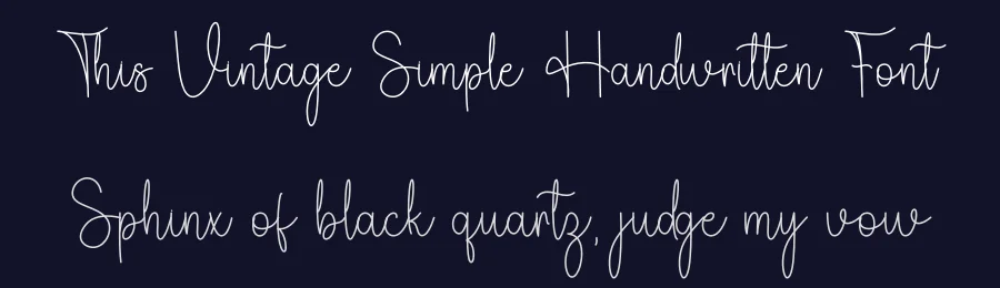 This Vintage Simple Handwritten Font by freshtypeink — Script Handwritten Font — thumbnail 2