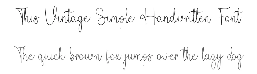 This Vintage Simple Handwritten Font by freshtypeink — Script Handwritten Font