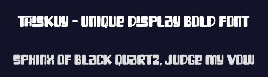 Thiskuy – Unique Display Bold Font by Ronny_STD — Display Font — thumbnail 2