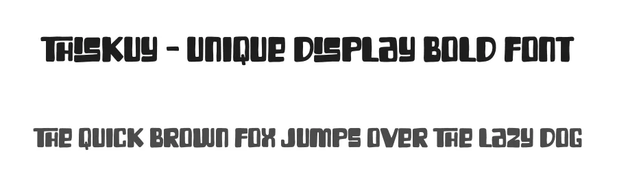Thiskuy – Unique Display Bold Font by Ronny_STD — Display Font