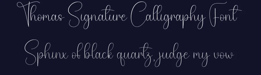 Thomas Signature Calligraphy Font by creativeletter — Script Handwritten Font — thumbnail 2
