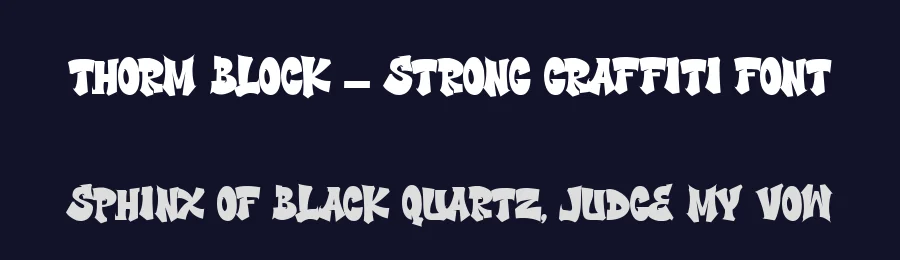 Thorm Block – Strong Graffiti Font by figuree — Display Font — thumbnail 2