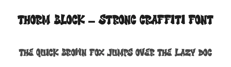 Thorm Block – Strong Graffiti Font by figuree — Display Font