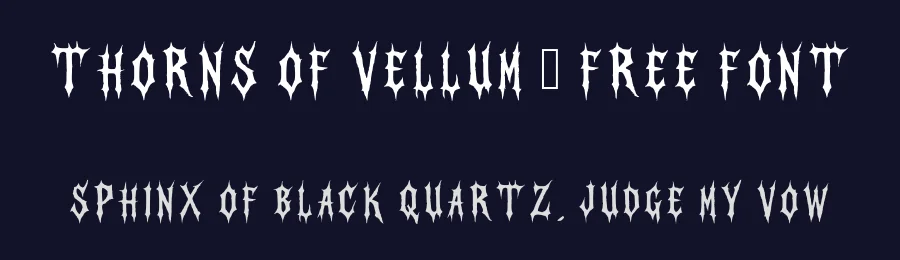 Thorns of Vellum – Free Font by HELLBERTO — Display Font — thumbnail 2