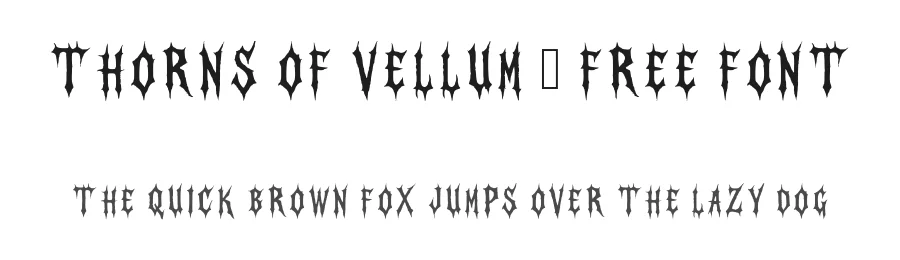 Thorns of Vellum – Free Font by HELLBERTO — Display Font