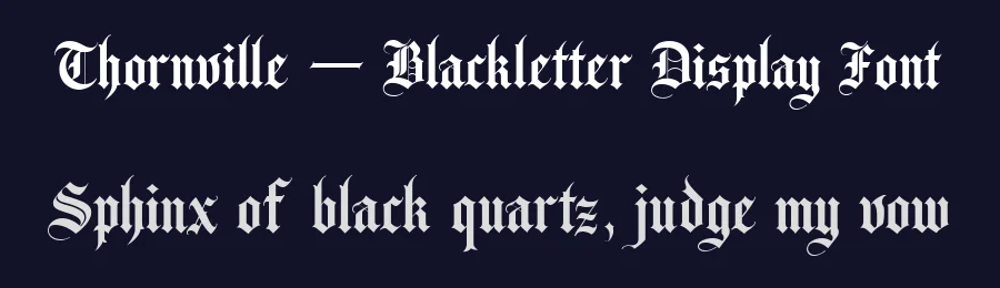 Thornville — Blackletter Display Font by Creacy Studio — Blackletter Font — thumbnail 2