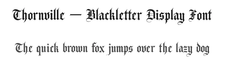 Thornville — Blackletter Display Font by Creacy Studio — Blackletter Font