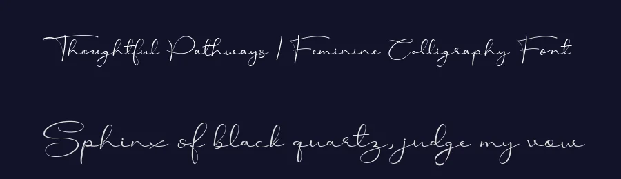 Thoughtful Pathways | Feminine Calligraphy Font by letterhanna — Script Handwritten Font — thumbnail 2
