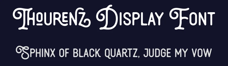 Thourenz Display Font by zarmatype — Decorative Font — thumbnail 2