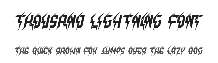 Thousand Lightning Font by 177Studio — Display Font