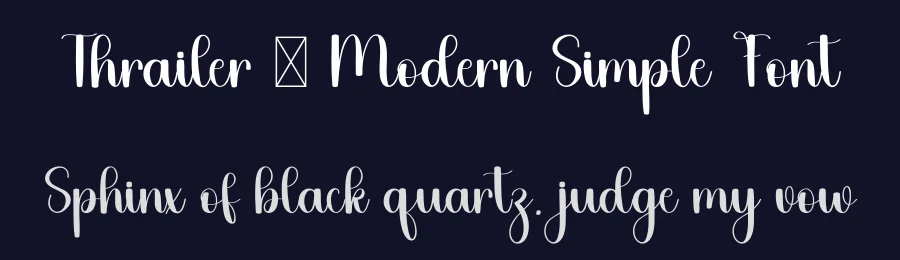 Thrailer – Modern Simple Font by freshtypeink — Script Handwritten Font — thumbnail 2