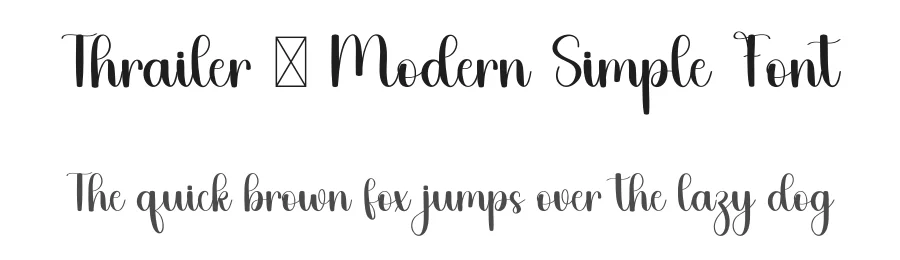 Thrailer – Modern Simple Font by freshtypeink — Script Handwritten Font