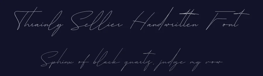 Thrainly Sellier Handwritten Font by Namara Creative Studio — Script Handwritten Font — thumbnail 2
