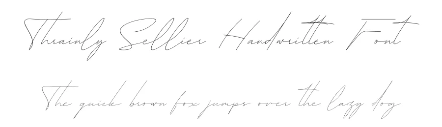 Thrainly Sellier Handwritten Font by Namara Creative Studio — Script Handwritten Font