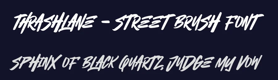 Thrashlane – Street Brush Font by Ronny Studio — Display Font — thumbnail 2