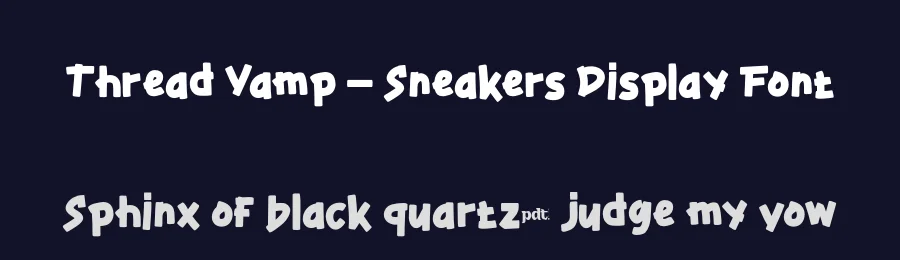 Thread Vamp – Sneakers Display Font by productype — Display Font — thumbnail 2