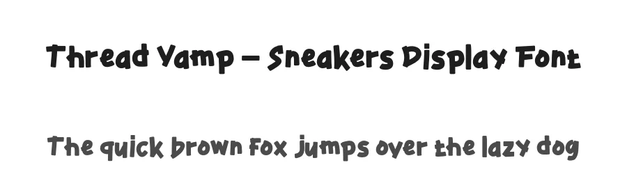 Thread Vamp – Sneakers Display Font by productype — Display Font