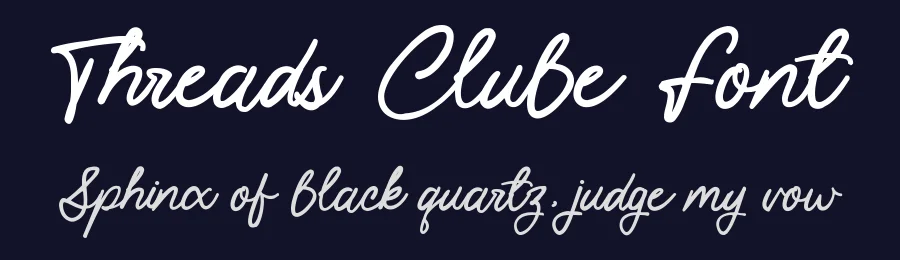 Threads Clube Font by wibisono2001 — Script Handwritten Font — thumbnail 2
