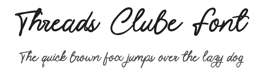 Threads Clube Font by wibisono2001 — Script Handwritten Font