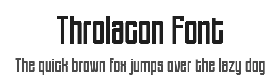 Throlacon Font by twinletter — Sans Serif Font