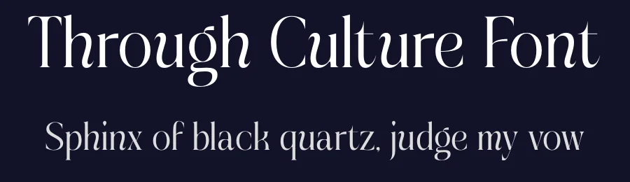 Through Culture Font by timelesstype.co — Serif Font — thumbnail 2