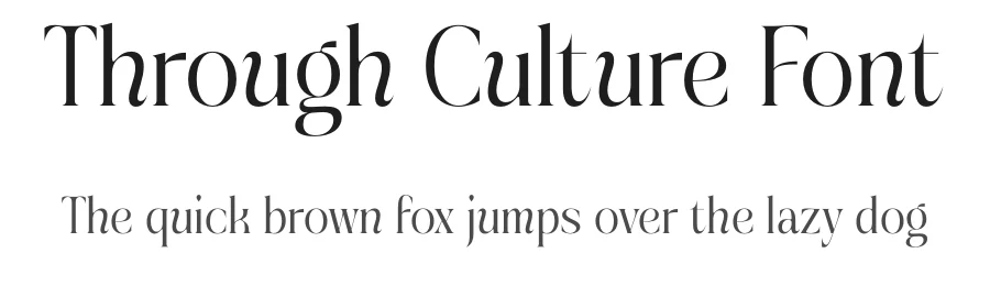 Through Culture Font by timelesstype.co — Serif Font