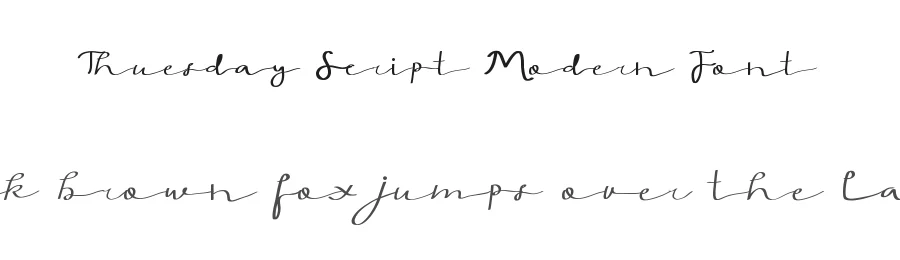 Thuesday Script Modern Font by edricstudio — Script Handwritten Font
