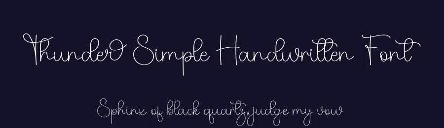 Thunder Simple Handwritten Font by freshtypeink — Script Handwritten Font — thumbnail 2