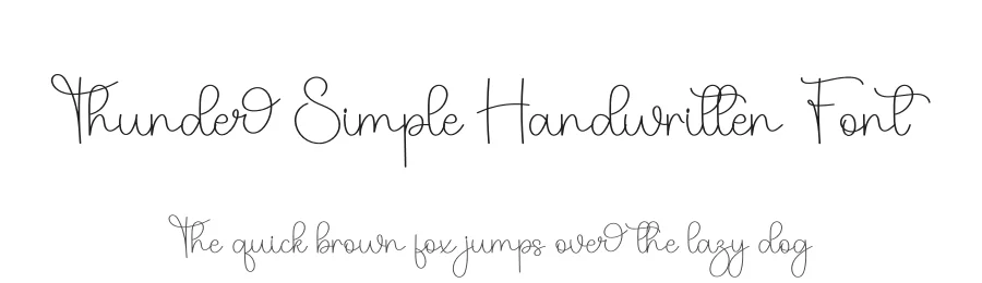 Thunder Simple Handwritten Font by freshtypeink — Script Handwritten Font