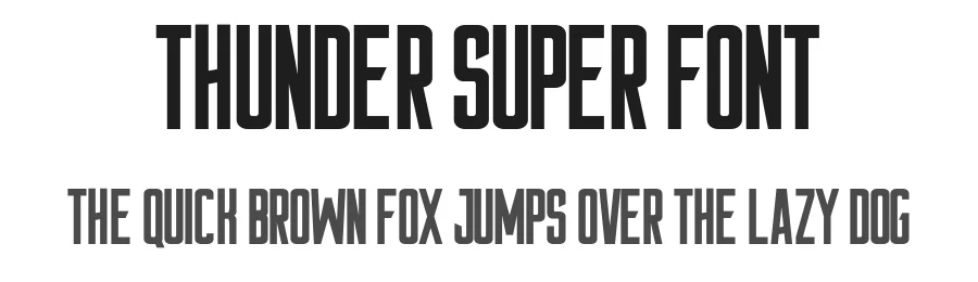 Thunder Super Font by MasyafiStudio — Display Font