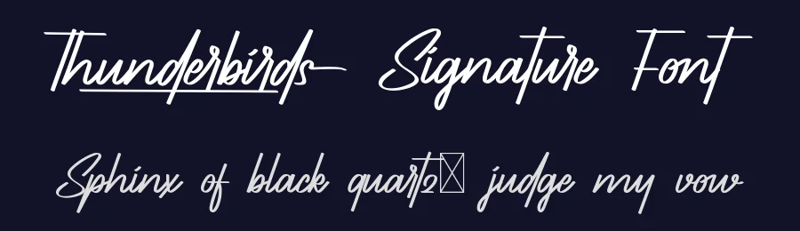 Thunderbirds Signature Font by nihstudio — Script Handwritten Font — thumbnail 2