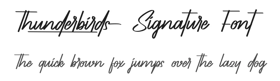 Thunderbirds Signature Font by nihstudio — Script Handwritten Font