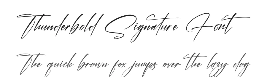 Thunderbold Signature Font by afterpaper — Script Handwritten Font