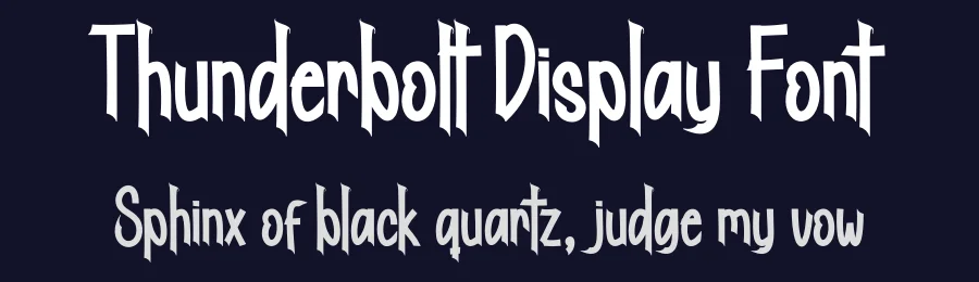 Thunderbolt Display Font by creativeletter — Display Font — thumbnail 2