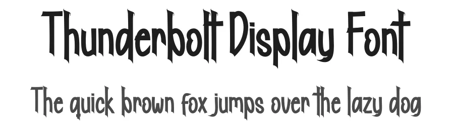 Thunderbolt Display Font by creativeletter — Display Font