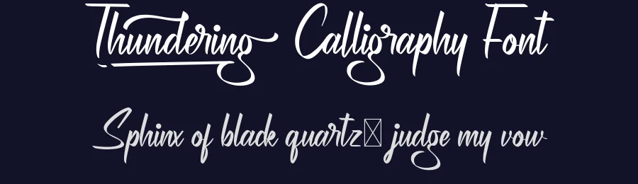 Thundering Calligraphy Font by CalligraphyFonts.net — Script Handwritten Font — thumbnail 2