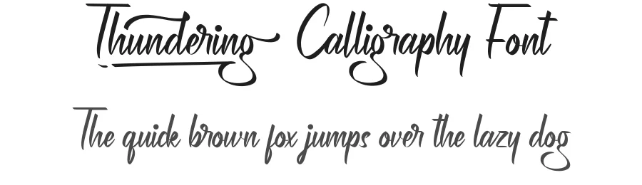 Thundering Calligraphy Font by CalligraphyFonts.net — Script Handwritten Font