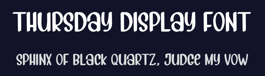 Thursday Display Font by inermediaSTUDIO — Display Font — thumbnail 2