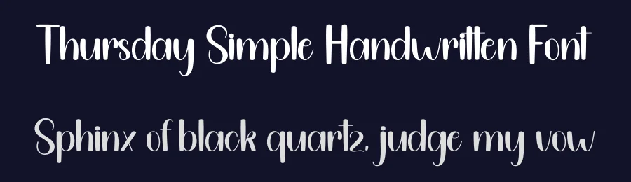 Thursday Simple Handwritten Font by freshtypeink — Script Handwritten Font — thumbnail 2