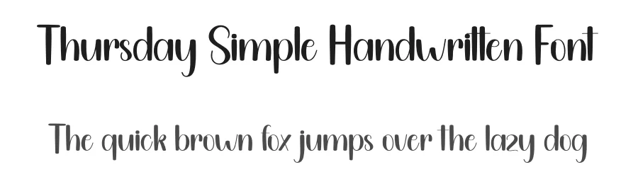 Thursday Simple Handwritten Font by freshtypeink — Script Handwritten Font