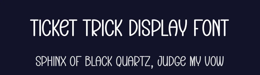 Ticket Trick Display Font by creativeletter — Display Font — thumbnail 2